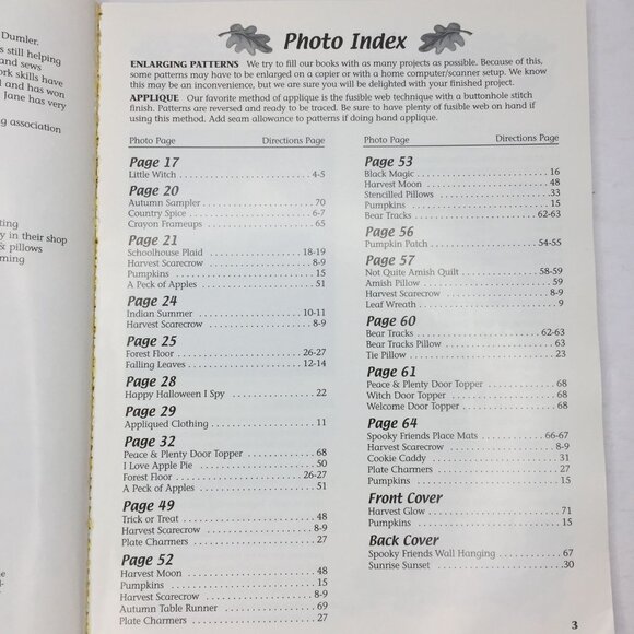 Vintage 2000 Home For The Harvest Patchwork Applique Nancy Smith Lynda Milligan - Picture 3 of 13